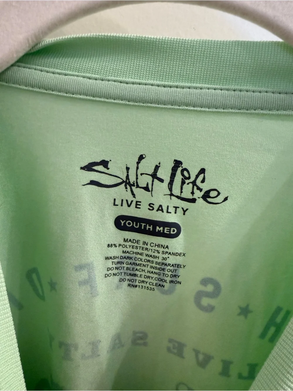 Girls Salt Life Light Green Graphic Tee with Black Logo